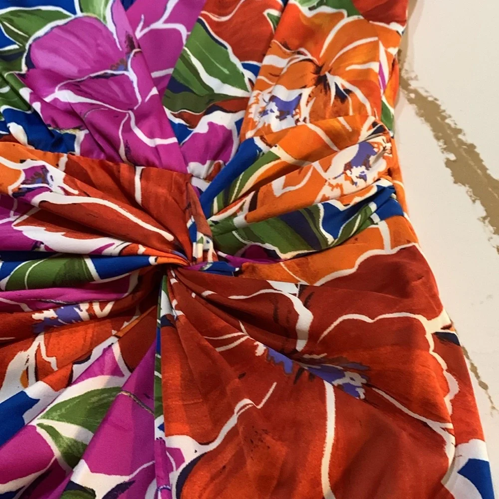 Maggy London multi floral dress 6 - Picture 5 of 8